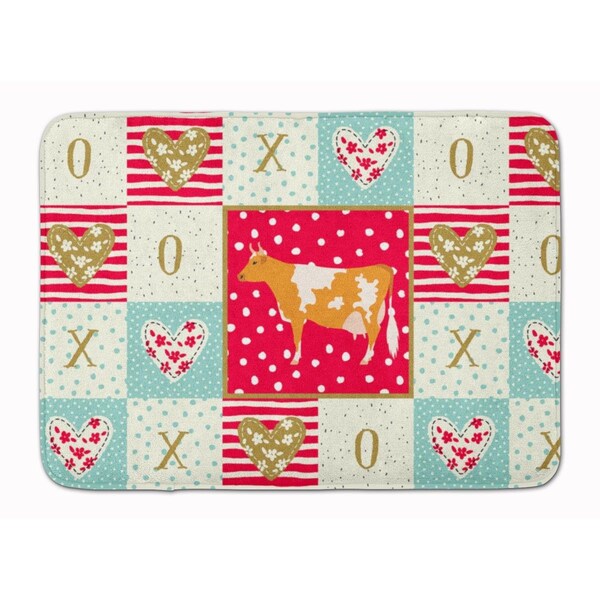 Carolines Treasures 19 x 27 in. Guernsey Cow Love Machine Washable Memory Foam Mat CK5248RUG - main